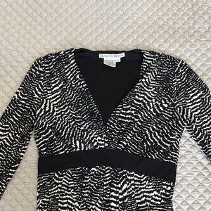 Maggy London Black and White Print Dress